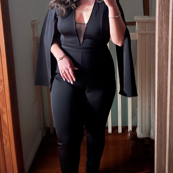 BEBE BLACK JUMPSUIT WORN ONLY ONCE - Picture 2 of 6
